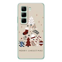 Різдвяні Чохли для Infinix Hot 50 Pro (VPrint) (Merry Christmas)