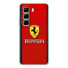 Силиконовый бампер с картинкой машины на Infinix Hot 50 Pro (Ferrari Logo)