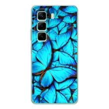 Силиконовый бампер с картинкой животных для Infinix Hot 50 Pro (Крылья бабочек)