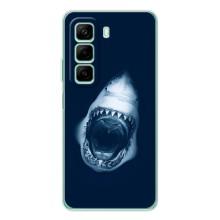 Силиконовый бампер с картинкой животных для Infinix Hot 50 Pro (Пасть Акулы)