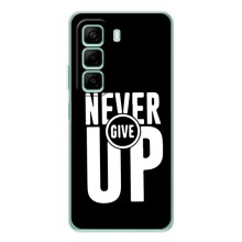 Силиконовый Чехол на Infinix Hot 50 Pro с картинкой Nike (Never Give UP)