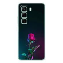 Чехлы с принтом Розочки для Infinix Hot 50 – Ночная роза