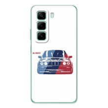 Чехол BMW для Инфиникс Хот 50 – BMW на белом