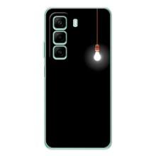 Чехол с картинками на черном фоне для Infinix Hot 50 – Лампочка