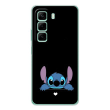 Чехол с принтом Стич на Infinix Hot 50 – Стич на черном