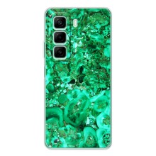 Мраморный чехол на Infinix Hot 50 (VPrint) (Салатный Мрамор)