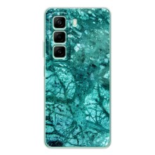 Мраморный чехол на Infinix Hot 50 (VPrint) (Зеленый мрамор)