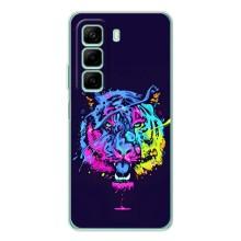 Силиконовый бампер с картинкой животных для Infinix Hot 50 (Тигр-Арт)