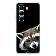 Силиконовый Чехол с Енотами на Infinix Hot 50 – Стильный Енот