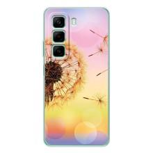 Силиконовый Чехол с одуванчиками на Infinix Hot 50 – Цветок-одуванчик