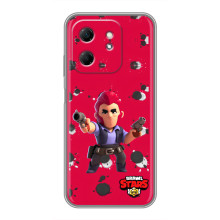 Бампер (ТПУ) з принтом Brawl Stars на Хот 50і (Кольт на червоному)