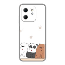 Чохли з зображенням різних тварин на Infinix Hot 50i (Здивовані ведмедики)