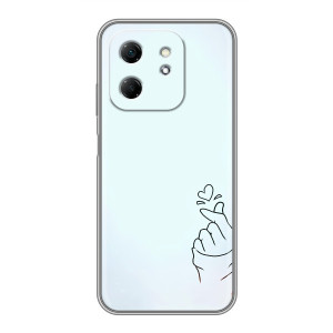 Чохол (Знак сердечка) для Infinix Hot 50i – Сердечко на блакитному