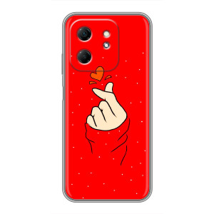 Чохол (Знак сердечка) для Infinix Hot 50i – Сердечко на червоному