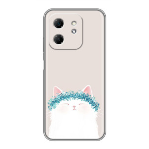 Чехол на тематику: Коты для Infinix Hot 50i – Белый котик