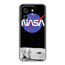 Силіконовый бампер з принтом "Наса" на Infinix Hot 50i – Nasa на місяці