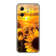Чехол с Цветами для Infinix Hot 50i (поле подсолнухов)