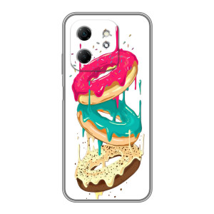 Чехол с изображением  вкусной еды для Infinix Hot 50i – Сочные пончики