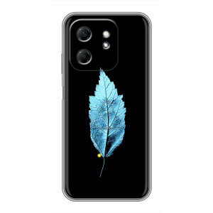 Чехол с картинками на черном фоне для Infinix Hot 50i – Листочек