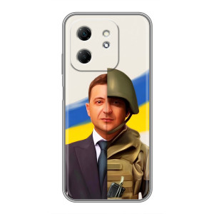Чехол для Infinix Hot 50i (AlphaPrint - с принтом Зеленского)