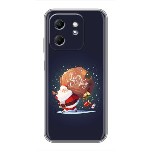 Чехол Санта Клаус для Infinix Hot 50i – Подарки от Санты