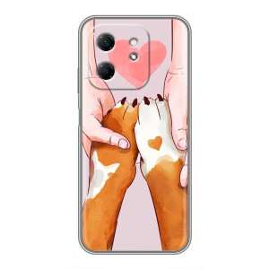 Чехол (ТПУ) Милые собачки для Infinix Hot 50i (Любовь к собакам)