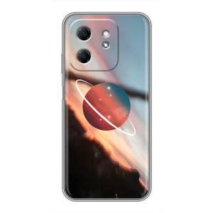 Чехол (ТПУ) с планетами на Infinix Hot 50i – Сатурн
