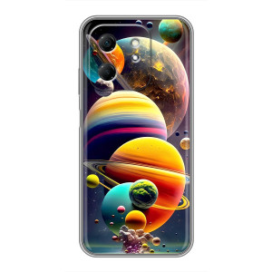 Чехол (ТПУ) с планетами на Infinix Hot 50i – Солнечна система