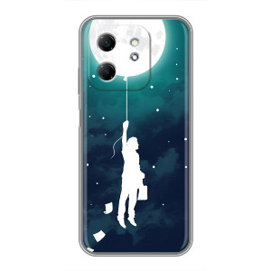 Чехол (ТПУ) с планетами на Infinix Hot 50i – To The moon