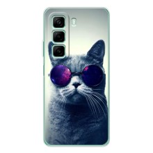 Чехол с милыми котиками на Хот 50і (Стильный кот)