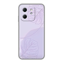 Чехол цветочный дизайн для Infinix Hot 50i – Монстера фиолетовая