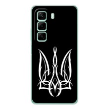 Чехол с украинским гербом на Infinix Hot 50i (Герб на черном)