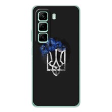 Чехол с украинским гербом на Infinix Hot 50i (Герб с цветком)