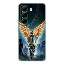 Чехол с украинским воином на Infinix Hot 50i (Крылатый воин)