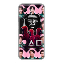 Чехол Гра в кальмара для Infinix Hot 50i – Персонажи игры кальмара