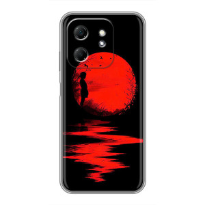 Летний Чехол на Infinix Hot 50i – Красный Закат