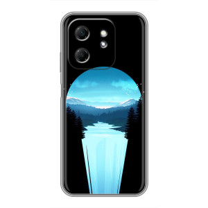 Летний Чехол на Infinix Hot 50i – Синий Водопад