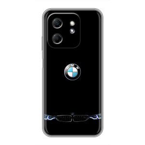 Силиконовый бампер с картинкой машины на Infinix Hot 50i (Черный BMW)