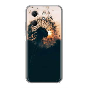 Силиконовый Чехол с одуванчиками на Infinix Hot 50i – Красивый одуванчик