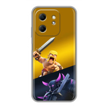 Чохол з героями Клеш Рояль для Infinix Hot 50i – Варвар проти Пекка