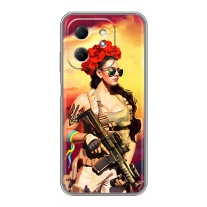 ЗСУ Чехлы (TPU) для Infinix Hot 50i – Женщина солдат