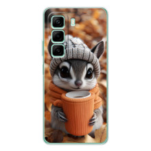 Печатный чехол «Зверята с кофе» для Infinix Hot 60 5G Plus