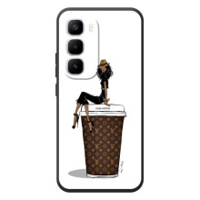 Чехлы Луи Витон для Infinix Hot 60 Pro Plus (AlphaPrint - LOUIS VUITTON) (кофе LOUIS VUITTON)