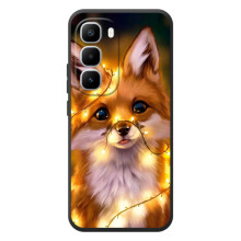 Чехлы с картинкой Лисички для Infinix Hot 60 Pro Plus (VPrint) – Лисичка в гирляндах