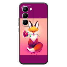 Чехлы с картинкой Лисички для Infinix Hot 60 Pro Plus (VPrint) – Лисичка с розочкой
