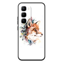 Чехлы с картинкой Лисички для Infinix Hot 60 Pro Plus (VPrint) – Лисичка в цветочках