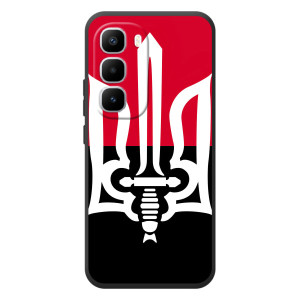Чехлы УПА (Красно-Чёрный) на Infinix Hot 60 Pro Plus – Герб Украины