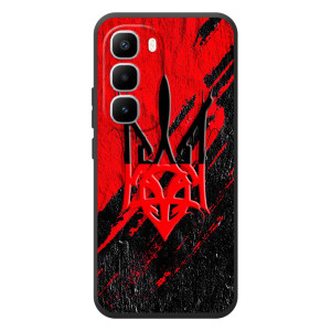 Чехлы УПА (Красно-Чёрный) на Infinix Hot 60 Pro Plus – Герб в цвете УПА