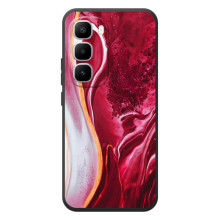 Чохол для Хот 60 Про Плюс - з принтом (Дизайнерські) (AlphaPrint) (Мрамор червоний)