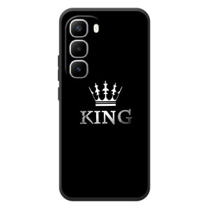 Чехол (Корона на чёрном фоне) для Хот 60 Про Плюс – KING